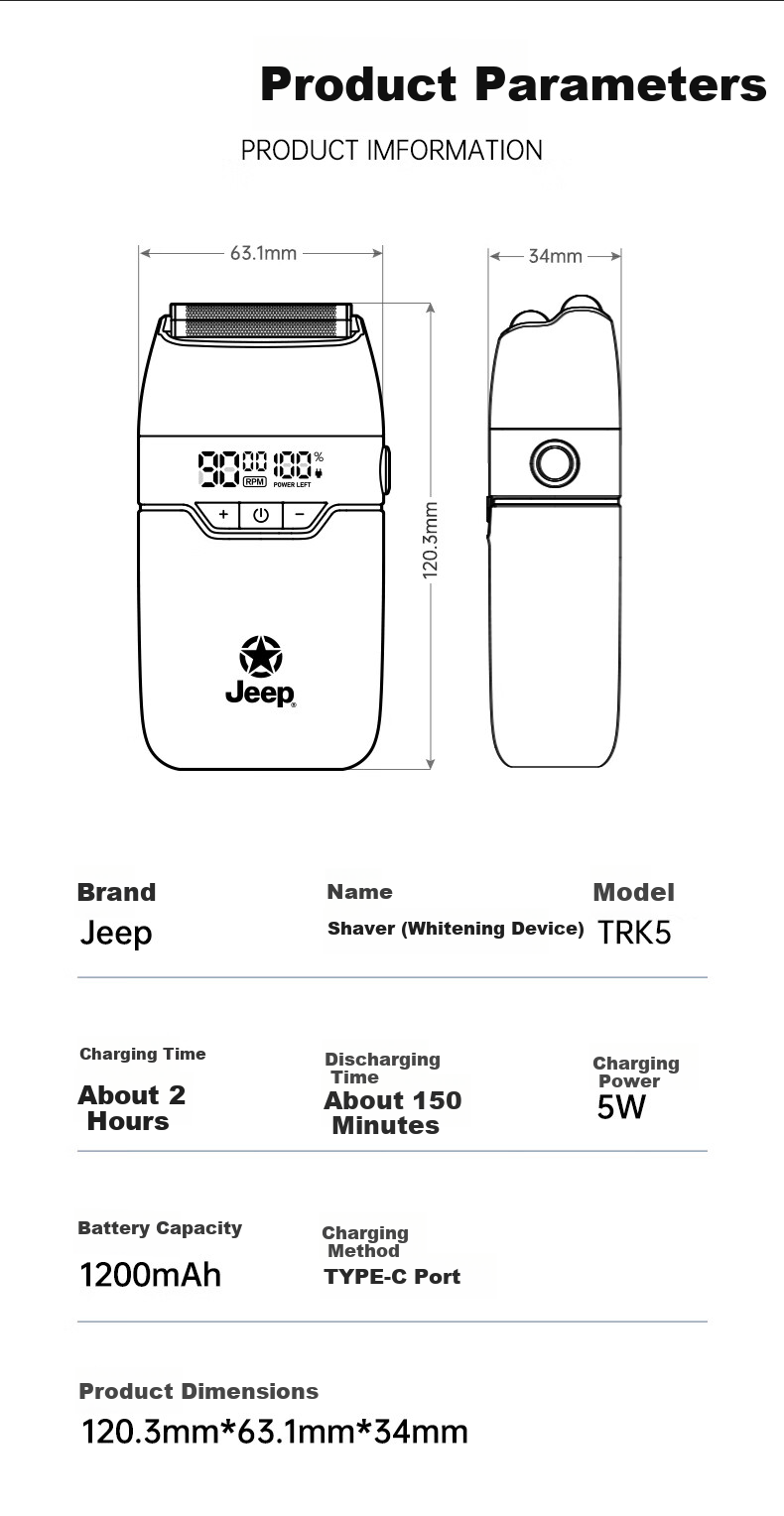 JEEP Professional Electric Hair Clipper for Men, Salon-Grade Cordless Hair Trimmer with Long Battery Life, High-Speed Motor, 21-Speed Adjustable Aluminum Alloy Body 15