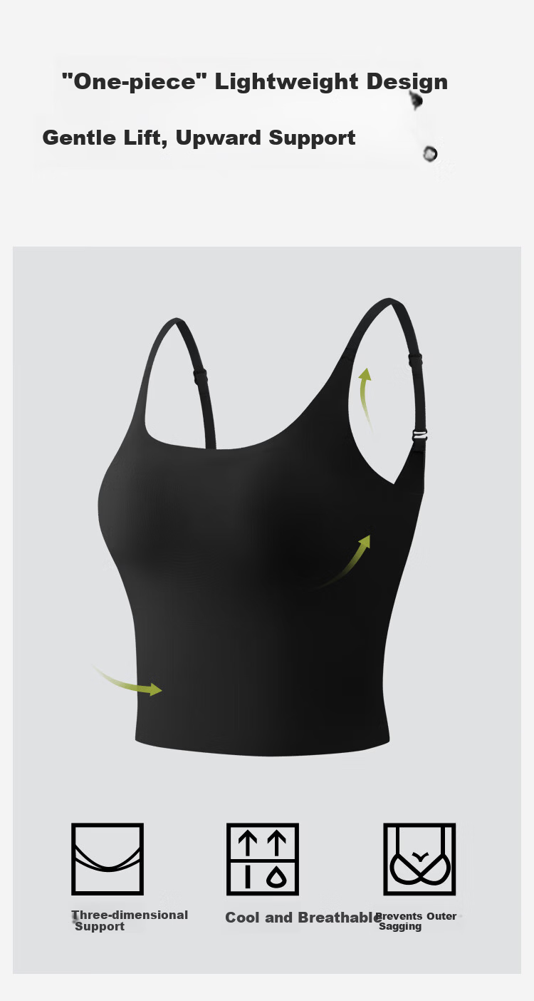 JOAE Women's Slim Fit Small Camisole with Built-in Padded Bra, Sleeveless Sexy Backless Innerwear Top 8