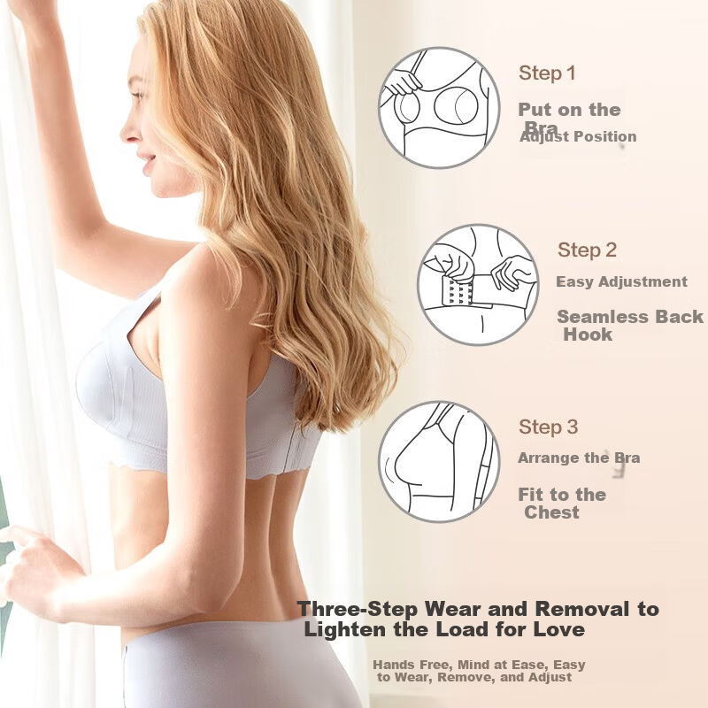AVENT Philips AVENT Maternity Nursing Bra Front-Open Push-Up Postpartum Breastfeeding Lavender S