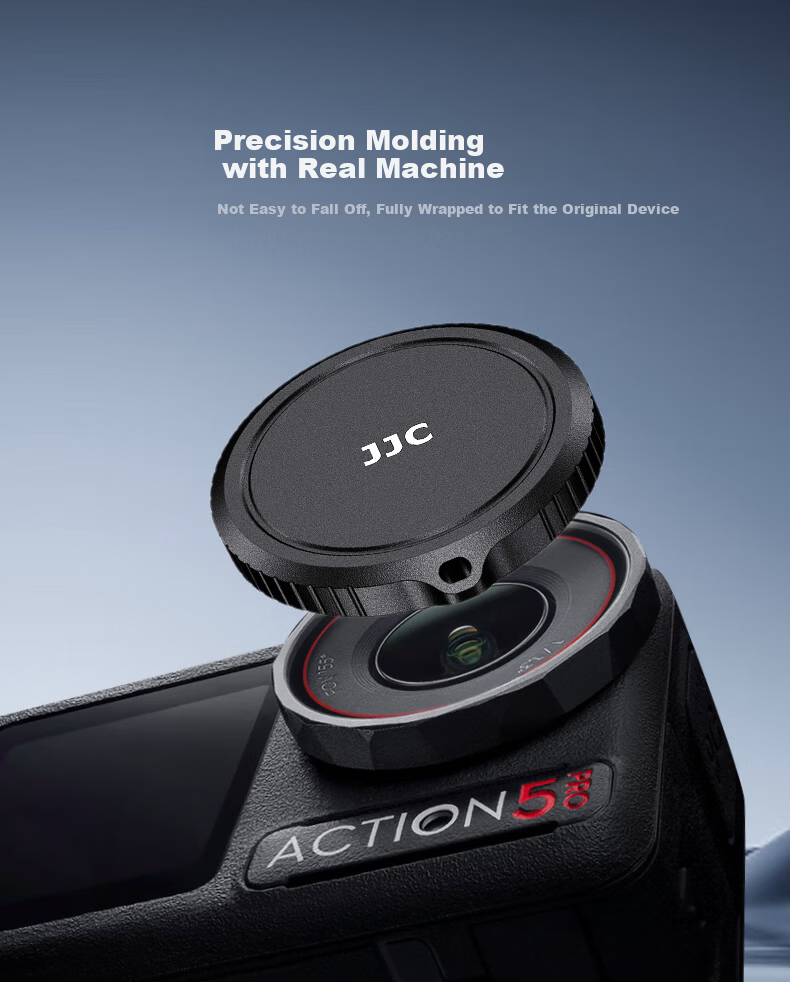 JJC Original Glass Lens Protective Cover for DJI Action 5 Pro/4/3 Aluminum Alloy Protective Accessory for Lightweight Sports Camera 3