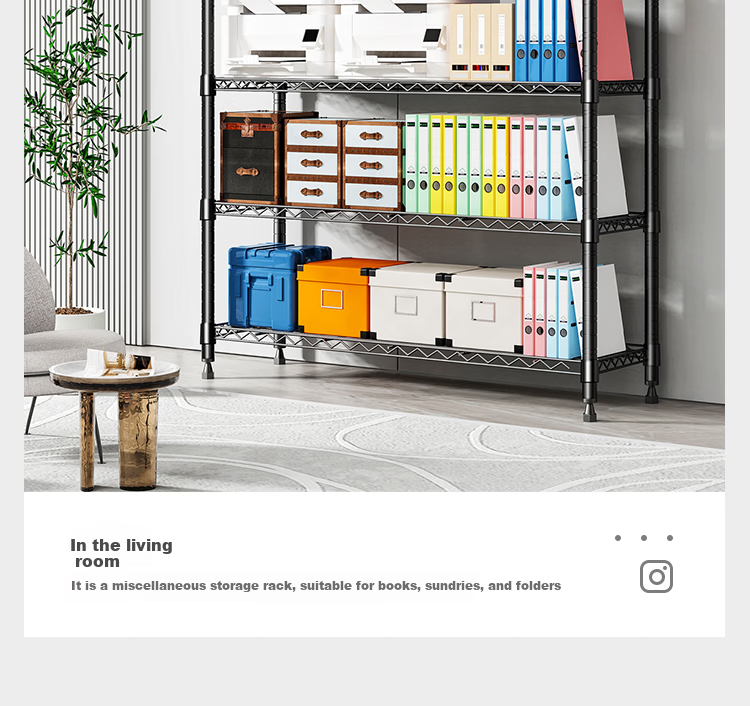Yicainianhua Floor Storage Rack, Kitchen Organizer Shelf, Living Room Storage Rack for Miscellaneous Items, 6411, 60*40*160 26