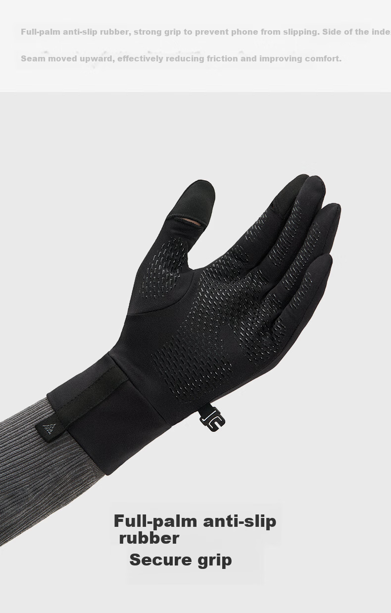 NANEN Ski Gloves 2025 New Touchscreen Liner Snowboard Double Board Fleece Warm Quick-Dry Gloves Black M 8
