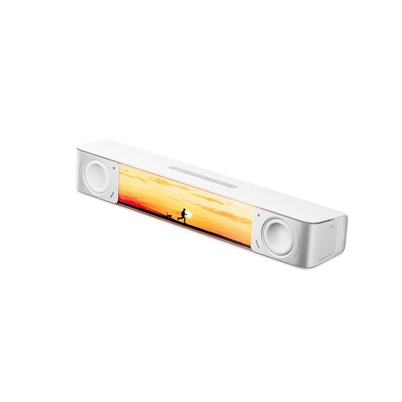 EDIFIER 2026 Melo Bar Desktop Bluetooth Speaker MeloBar High-Fidelity Computer Gaming Speaker Light Effects Clear Mist White