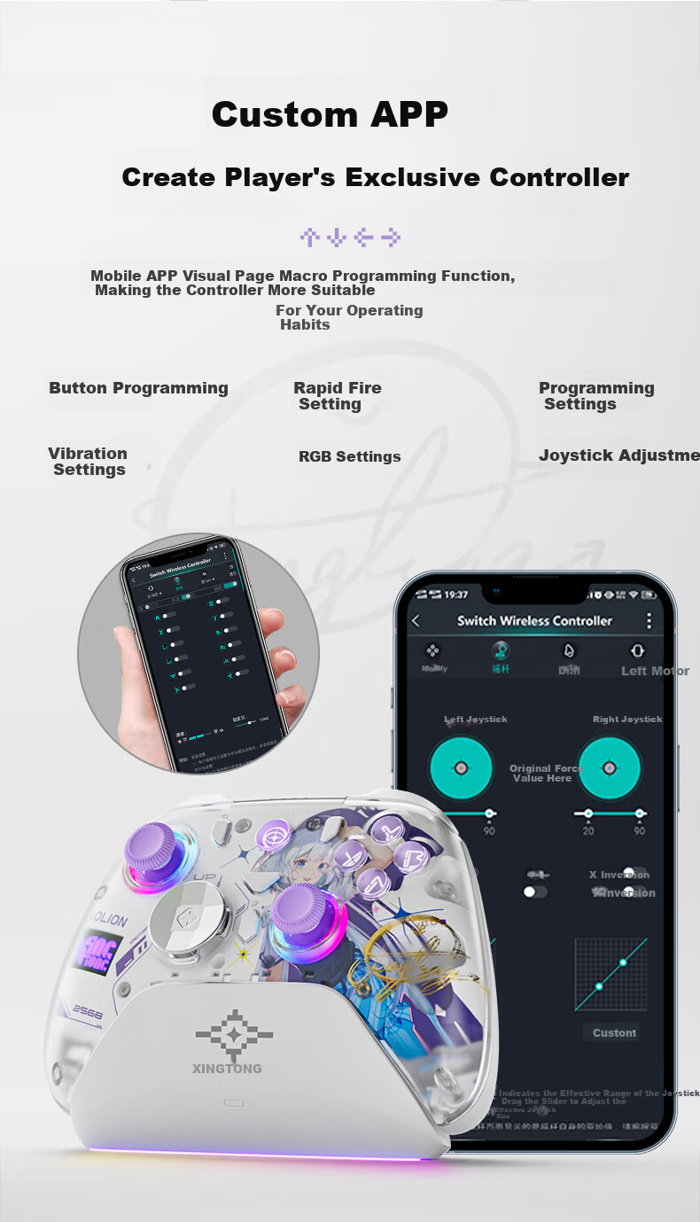 Aolion Aos Lion Dasheng 3 Game Controller Horizon 6 PC Steam Macro Programming Switch 2 Black Myth Wukong NS 2nd Gen iPad Android iOS Mobile Tablet 16