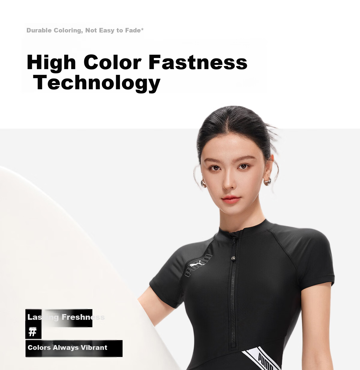 PUMA One-Piece Swimsuit for Women, Boyshort Style, Antibacterial, Sun Protection, High-End Look, Conservative, Slimming, Suitable for Hot Springs And Vacation, Athletic Swimwear 23