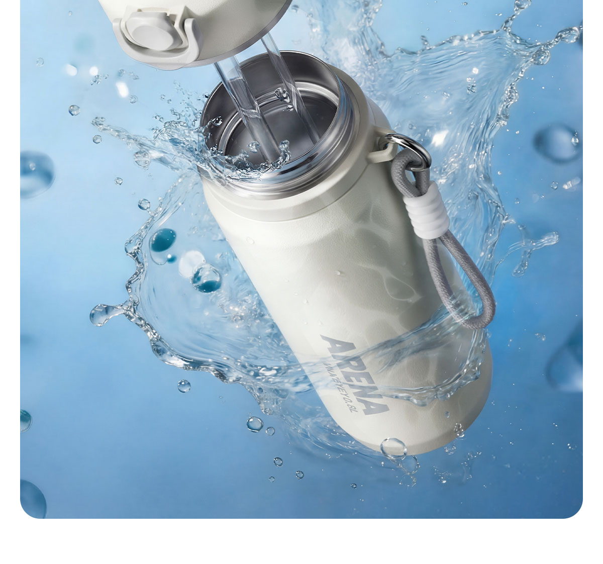 NRMEi Insulated Spray Water Bottle Large Capacity Student School Outdoor Sports Men's Summer Cooling Flask Cup 24