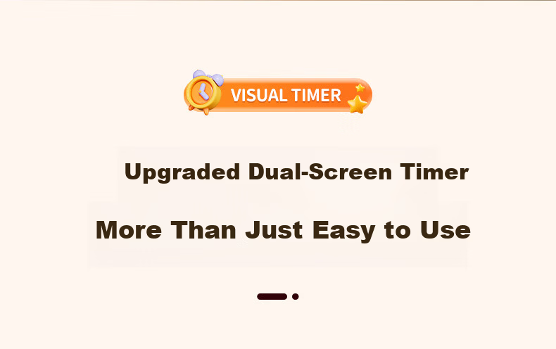Qite Timer Learning Discipline Tool Student Alarm Clock Visual Countdown Dual Screen Time Management Children's Timer Birthday Gift for Primary School Students 3