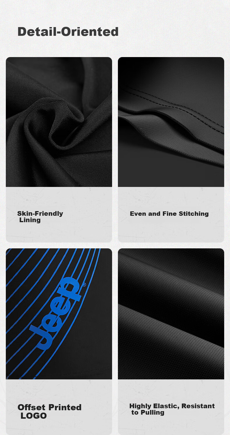 JEEP Men's Swim Shorts Professional Training Sports Five-Point Men's Swimwear Anti-Embarrassment Adult Swimming Gear Coastal Blue L 9