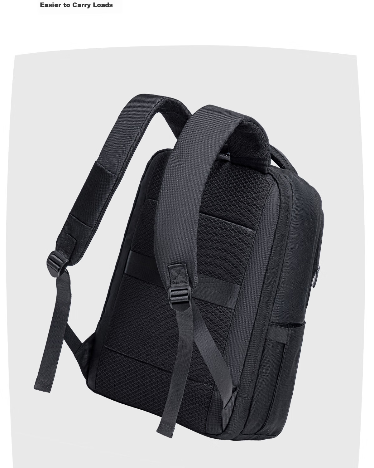 HLA Large Capacity Men's Backpack Business Commuter Travel Laptop Bag Black 21L 8