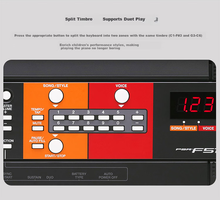 YAMAHA (YAMAHA) PSR-F52, Suitable for Children And Adults, Beginner-Friendly Electronic Keyboard for Entertainment And Performance 9