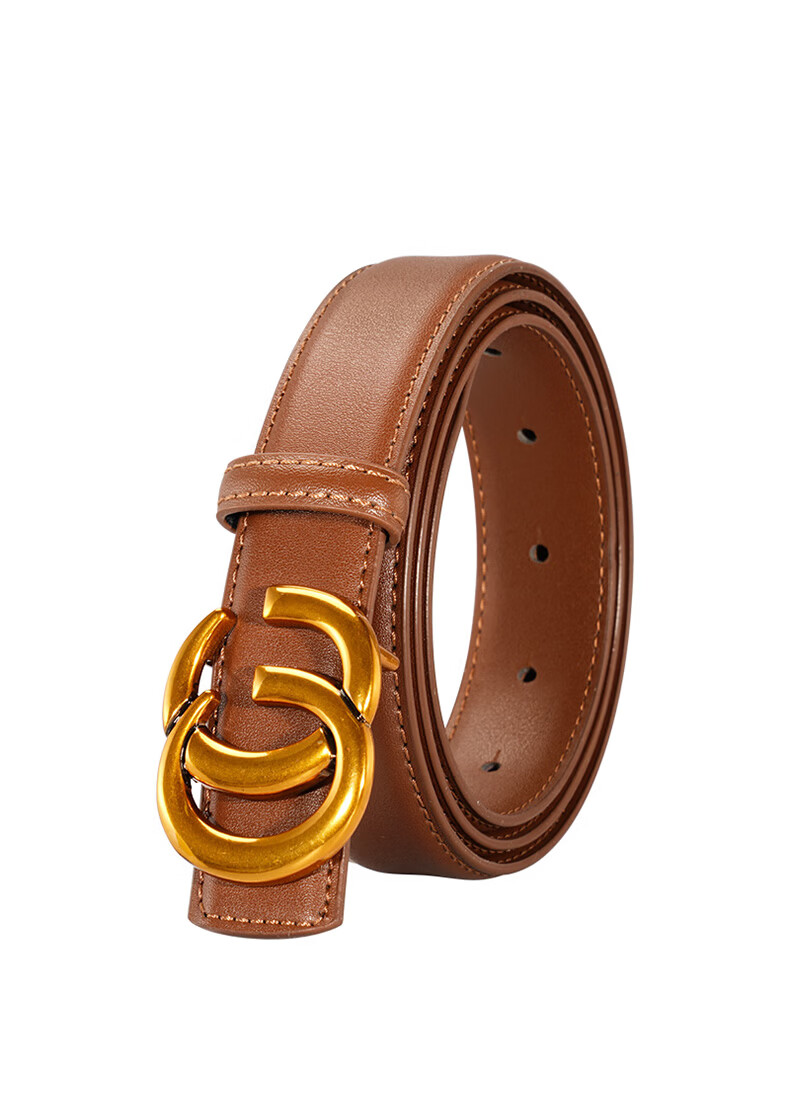 CARTELO Women's Genuine Leather Belt Jeans Belt Versatile Smooth Buckle Plate Buckle Pin Buckle Belt Birthday Gift for Girlfriend 15