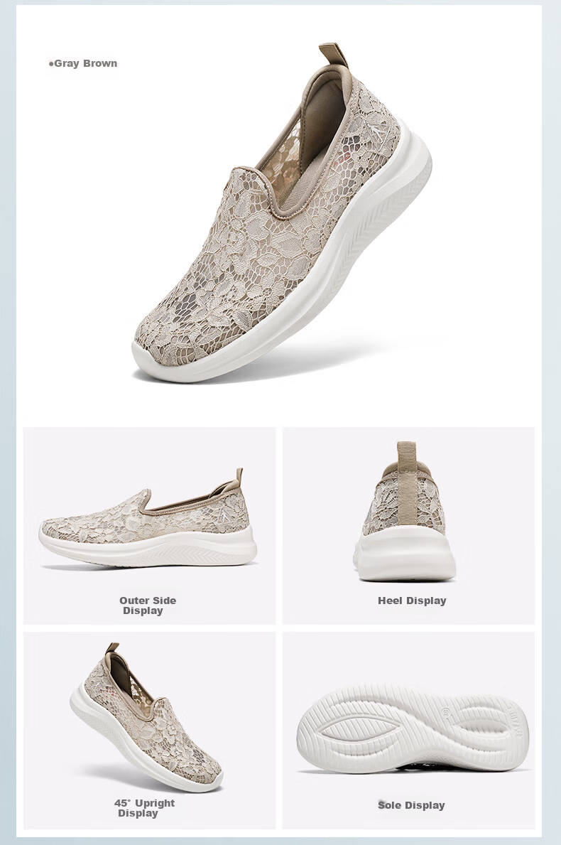 Zulijian Elderly Women's Shoes, Autumn 2026 New Style, Lace Mesh Mom Shoes, Middle-Aged And Elderly Breathable Non-Slip Casual Shoes 4