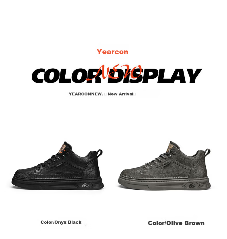 Yierkang Men's Casual Sneakers, Low-Top Comfortable Wear-Resistant Flat Ultra-Light Sports Fashion Versatile Shoes for Men, Onyx Black, Size 43 3