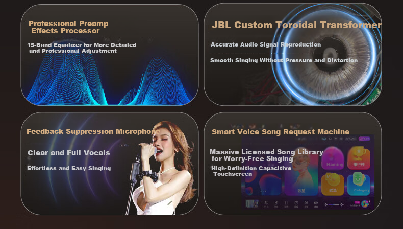 JBL KEM3100LE Home Theater KTV Sound System Karaoke Machine All-in-One 10-Inch Professional Speaker Set 3