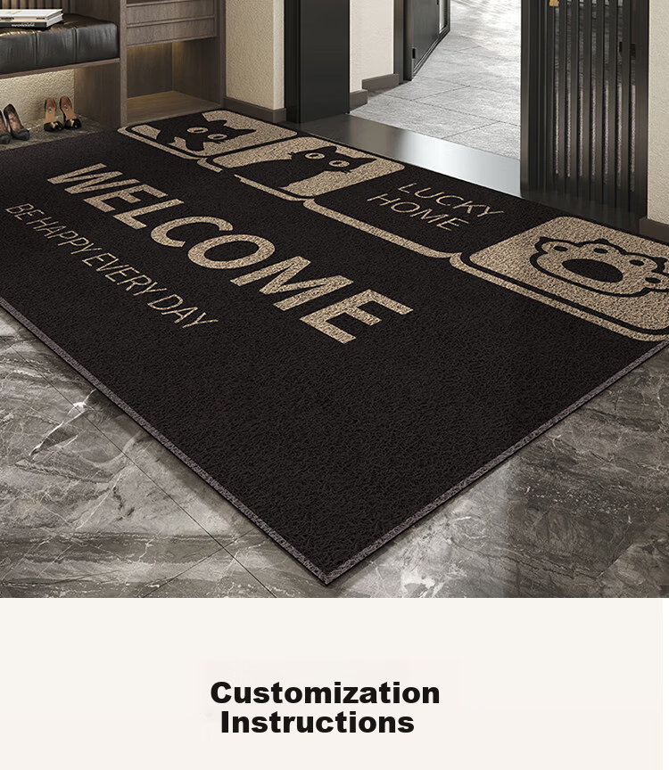 Bodisi Entrance Door Mat Non-slip Easy-to-Clean Cuttable Coir Floor Mat 90x60CM 17