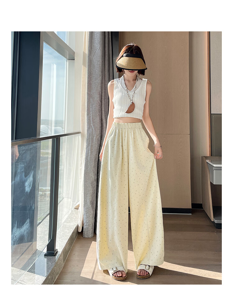2026 New Summer Women's Loose High-Waist Wide-Leg Floral Casual Pants 20