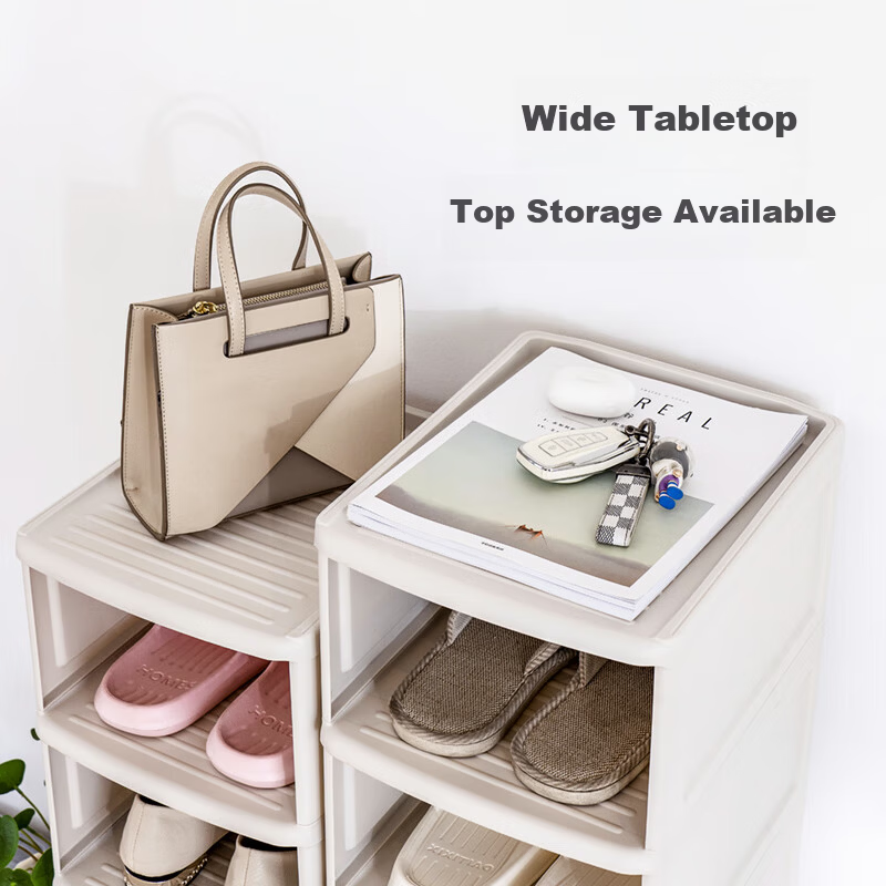 IRIS Eco-Friendly PP Shoe Storage Box Thickened Stable Shoe Rack 4-Layer Deep Shoe Cabinet Organizer Alice