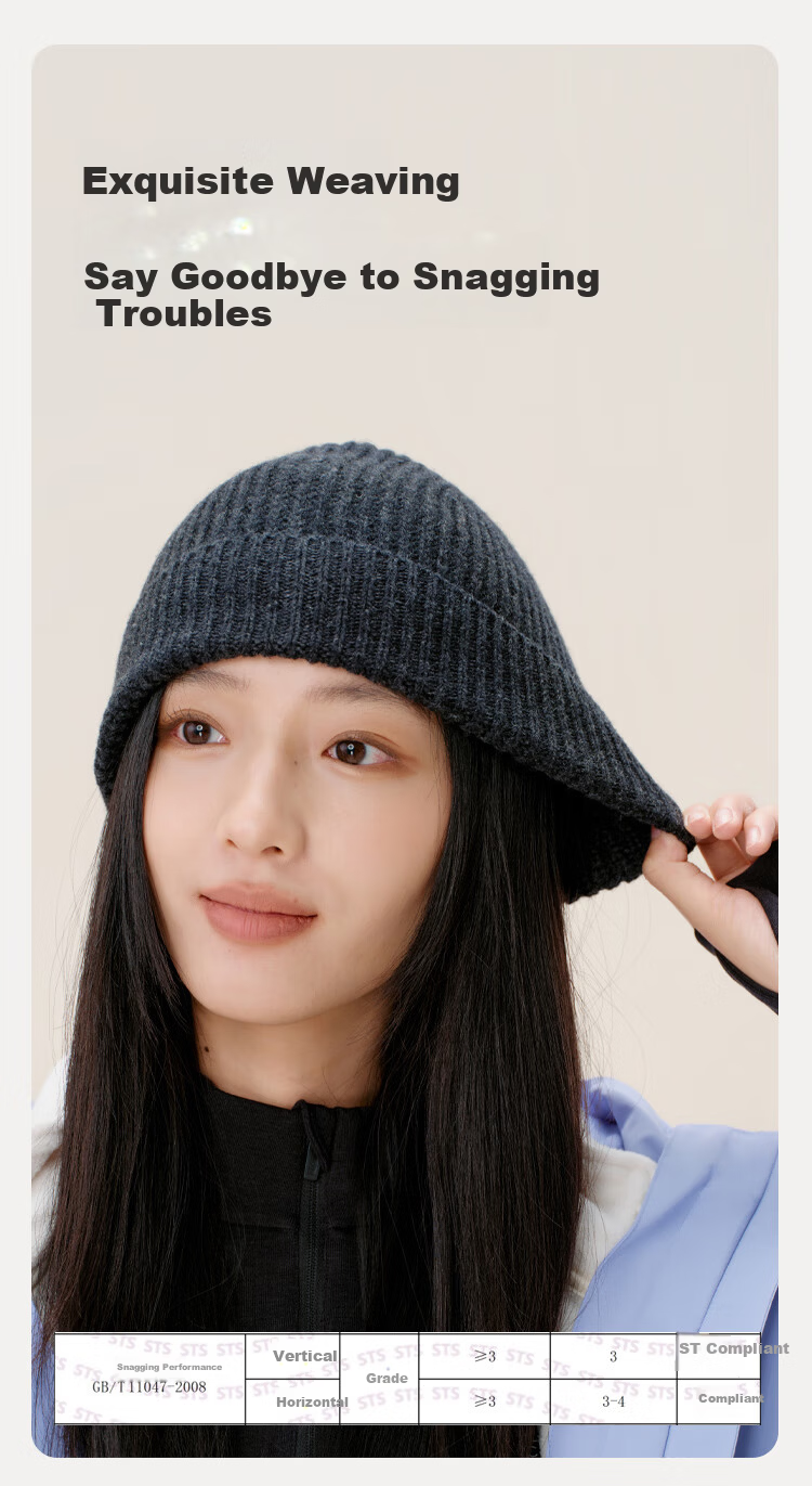 JD Jingzao 100% Pure Wool Thickened Warm Knitted Earflap Hat Winter Beanie for Men 7