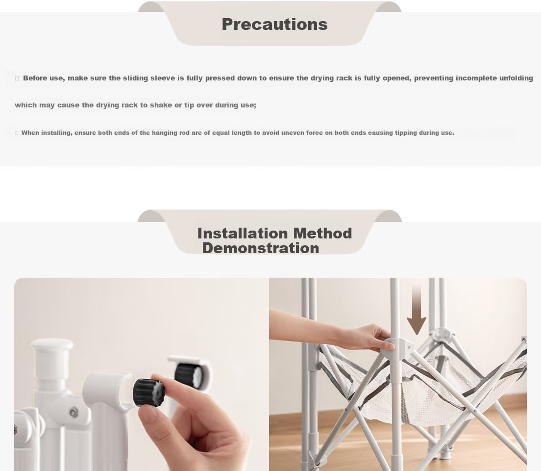Lazy Corner Foldable Drying Rack Floor Clothes Rack Balcony Telescopic Double Rod Clothes Hanger Quilt Drying Rack Indoor Outdoor Clothes Drying Rack 15