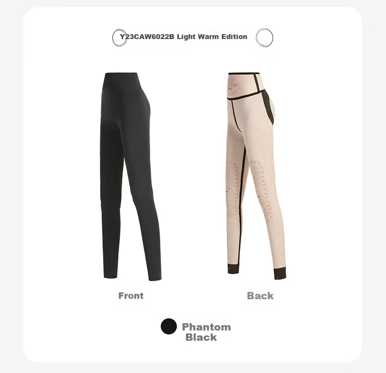CAMEL Women's Sharkskin Fleece-Lined Tight Outdoor Running Black Yoga Leggings XL 7