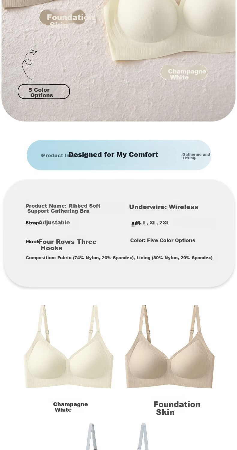 GRACEWELL Foundation Liquid Invisible Bra for Women Small Bust Enhancing Push-Up Wireless Thin Bra with Side Support and Lift 8