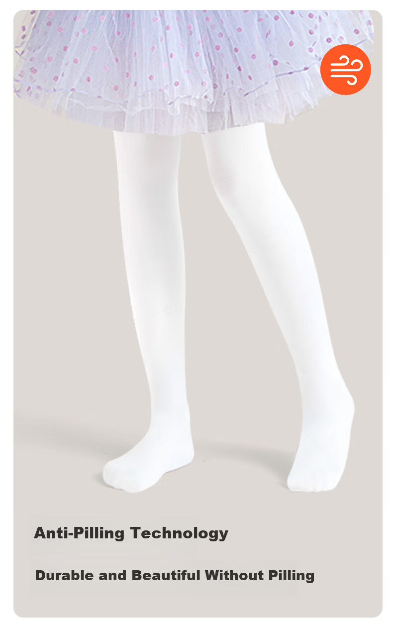 Zhiyouban Girls' Dance Tights, Children's Pantyhose, Thin Spring/autumn/summer Style, Base Layer Socks for Practice And Dancing, White Stockings, Leggings 6