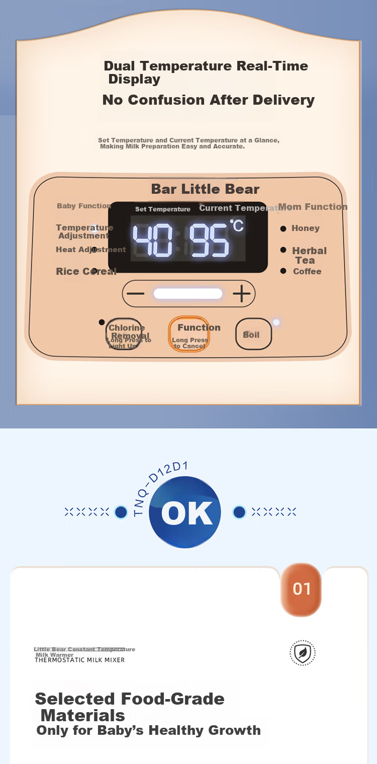 Bear Constant Temperature Kettle for Babies, Milk Formula Maker, Water Boiler, Hot Water Pot, Ultra-Fast Air Cooling 1.3L 10