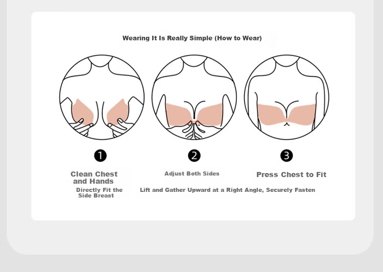 Ordifen Breast Pads for Women, Push-Up Lift, Anti-Sagging, Large Breasts, Seamless, Non-Slip, Invisible, Anti-Exposure, Nipple-Concealing, Wedding Dress Front-Closure Nipple Covers 6