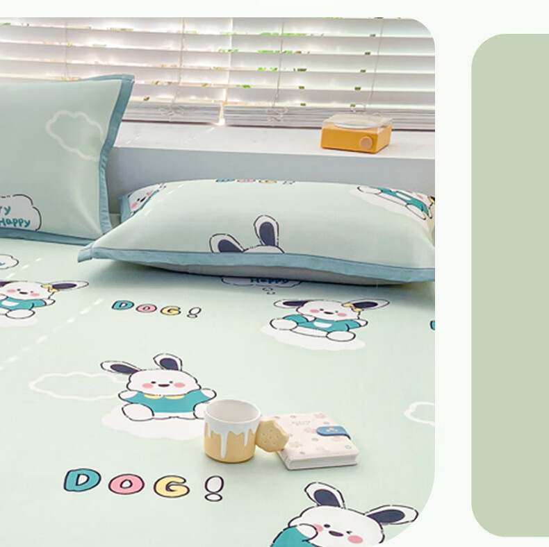 Hongdou Class A Printed Summer Cooling Ice Silk Pillowcase Pair Home Cooling Pillow Cover 48*74cm Blue 12