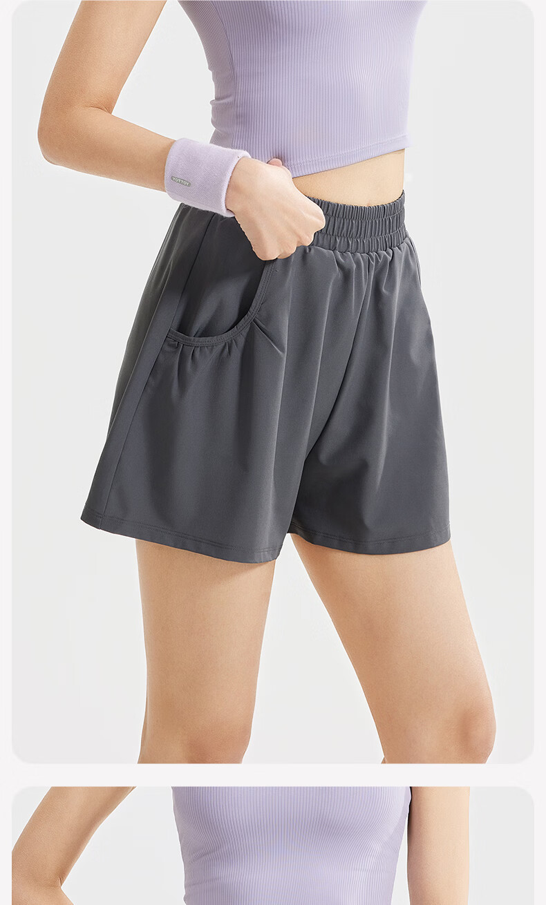 MINISO Sports Shorts M Recommended Weight 95-105 Jin Starry Black Peach Pleated Shorts 6