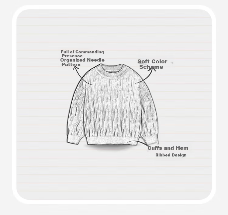 Ciciibear Boys' Anti-Static, Anti-Pilling, Antibacterial Thermal Wool Sweater, Warm Lambswool Crew Neck Kids' Base Layer 7