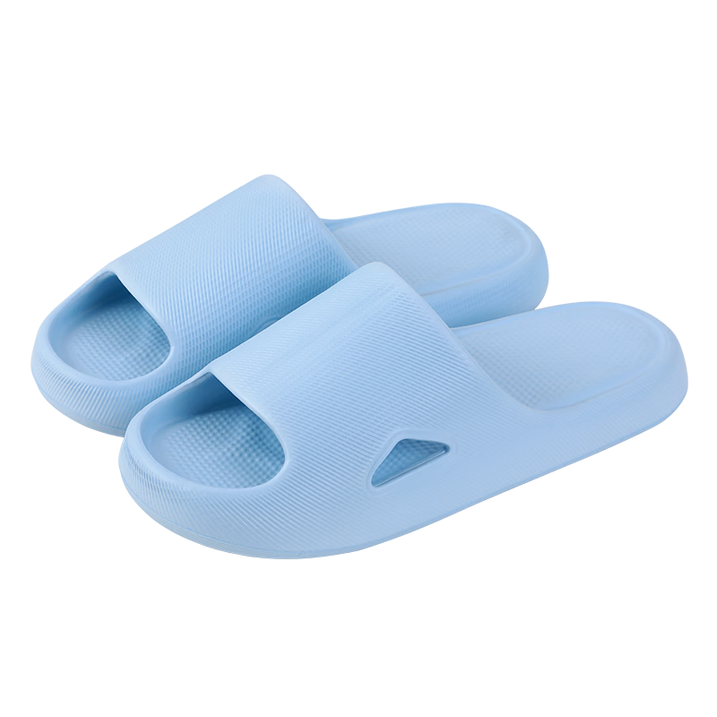 Grace Home Couple Slippers EVA Simple Fresh Morandi Color Men's And Women's Sandals Anti-Odor Non-Slip Sky Blue 36-37