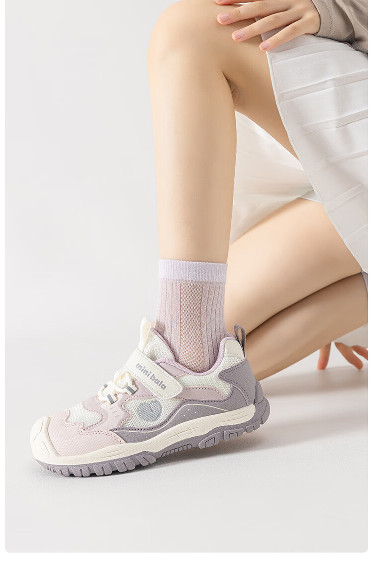 MiiOW Children's Socks, Girls' Summer Socks [Woven Mesh + Ultra-Thin Breathable], Mid-Calf Socks for Baby Girls, Cotton Thin Socks 17