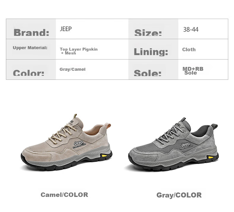 JEEP Hiking Shoes for Men, Outdoor Lightweight Breathable Running Sneakers, Non-Slip Wear-Resistant Trail And Mountain Climbing Shoes for Men 1221 5