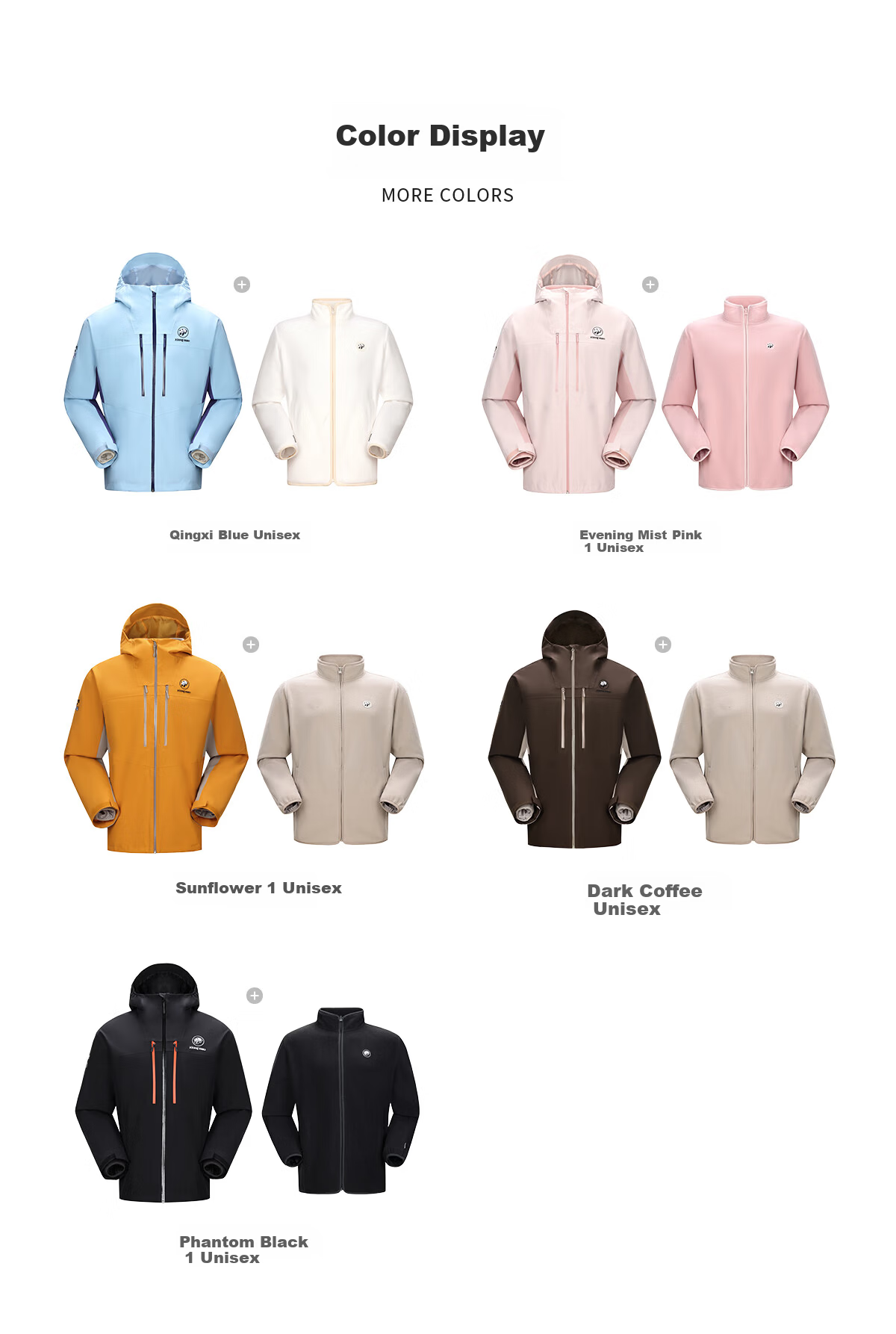 Xiongmao Zhang Yuxi Same Style [Tanyuezhe] Three-In Jacket for Women, Autumn And Winter Windproof Waterproof Mountaineering Coat for Me 28