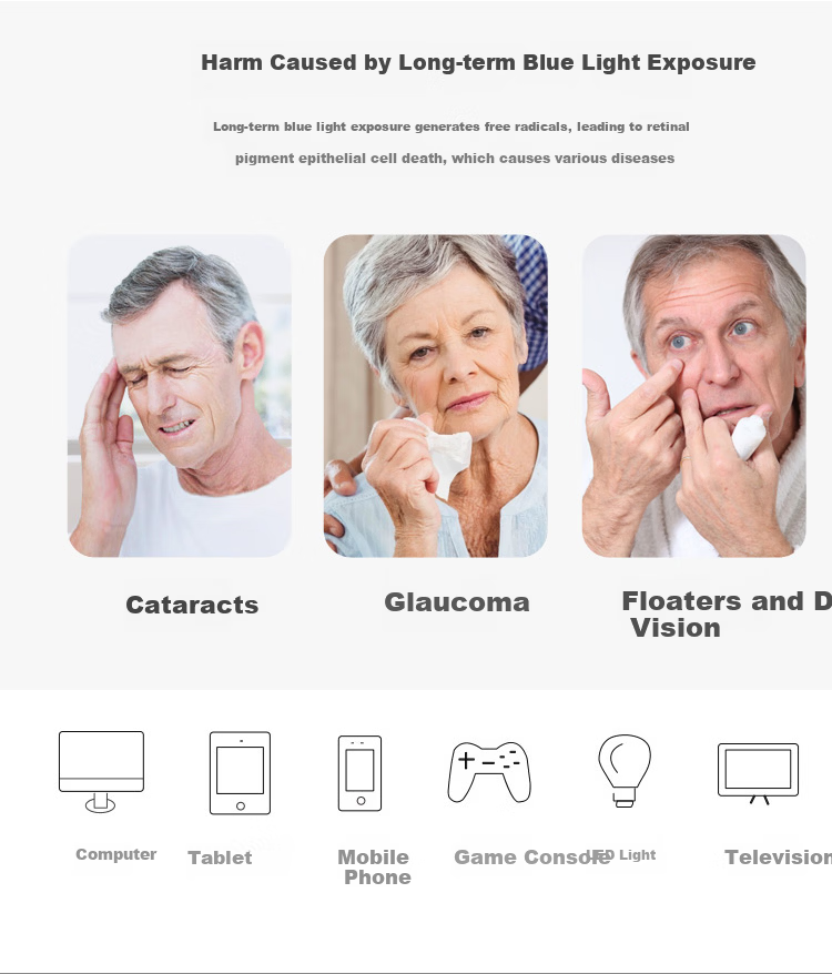 Mr. PuTian Anti-Blue Light Reading Glasses for Men And Women, Ultra-Light Portable Presbyopic Glasses for Elderly, Black, -2.50 Diopters, for Ages 60-64 10