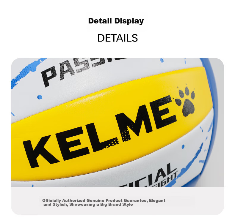 KELME Volleyball No.5 Official Training and Competition Volleyball for Adults and Children Beach Hard Volleyball White Green 8