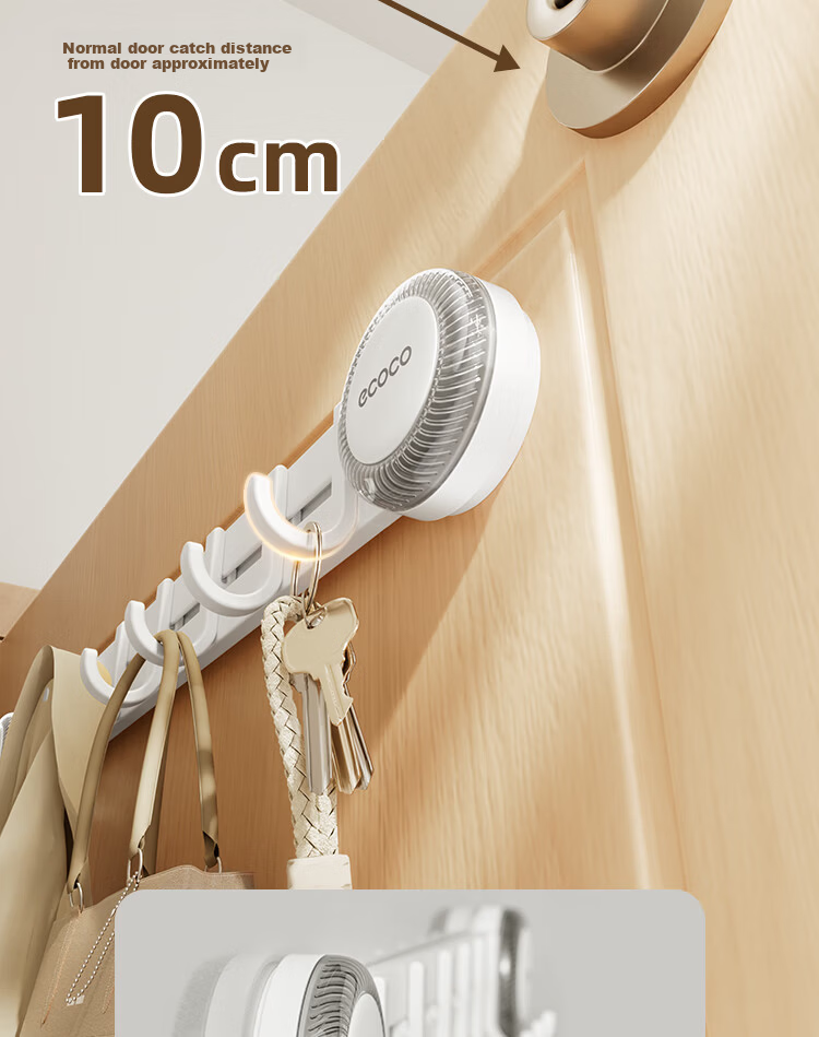 Ecoco Suction Cup Hook Door Hanging Strong Adhesive No Drilling Bathroom Kitchen Entryway Key and Hat Rack 25228 White 10