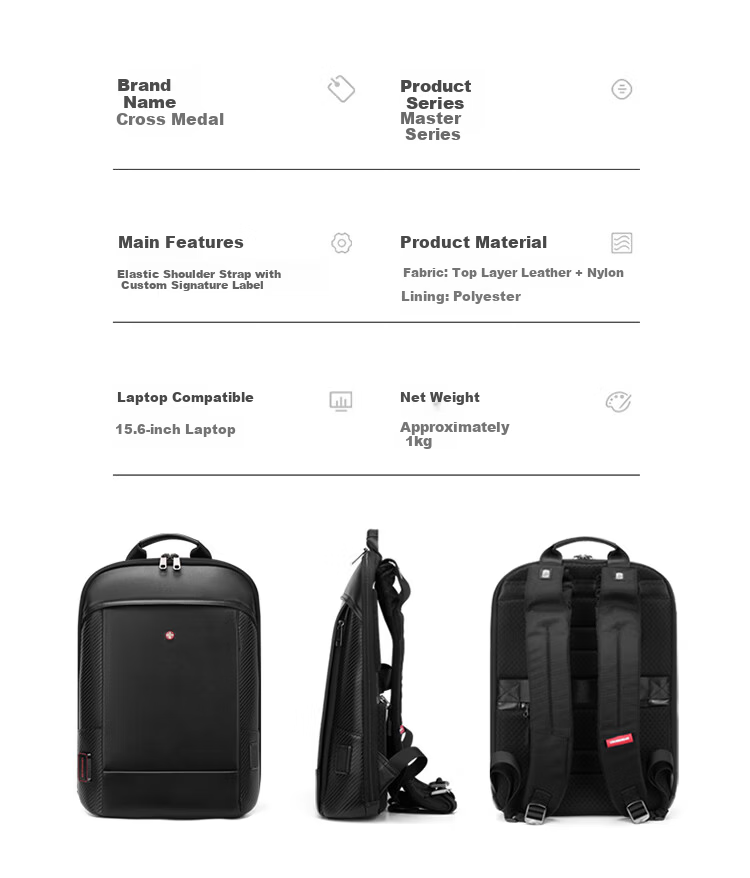 CROSSGEAR Cross Medal Weight Loss Master High-End Business Backpack for Men 16-inch Slim Laptop Bag Travel Bag 19