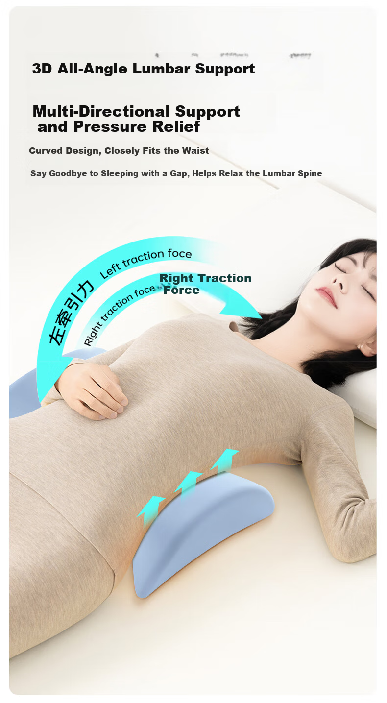 Yuzhaolin Latex Lumbar Pillow Bed Sleeping Special Waist Cushion Lumbar Disc Protrusion Ergonomic Lumbar Support Pillow Maternity Sleeping Waist Protection Pillow 5