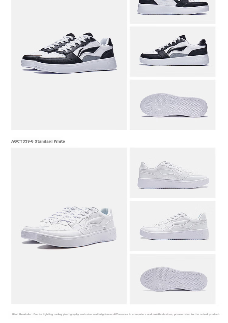 LI-NING Yuanbao Classic Casual Men's Sneakers Soft Sole Comfortable Lightweight Breathable White Sports Shoes for Men 12