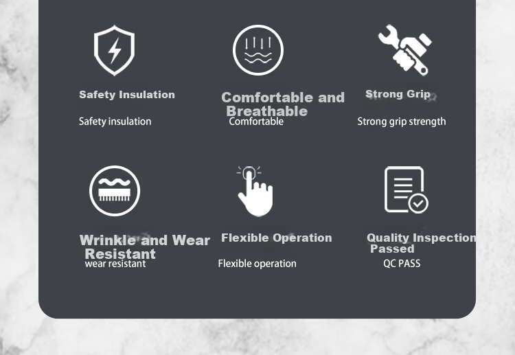 Maozheng Insulated Gloves, Electrician 400V Low Voltage, Anti-Electric Shock, Non-Slip, Wear-Resistant, for Electric Drill Operation, Welders, Woodworkers, Maintenance, Coated And Dipped Labor Protectio 3