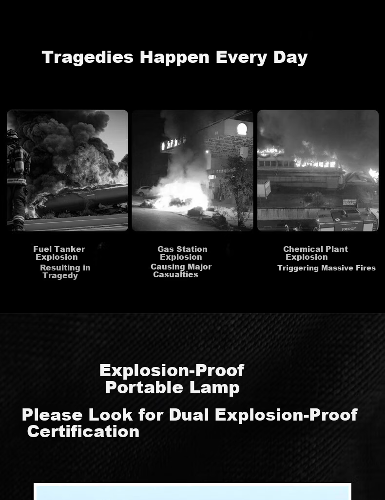 Warsun 9003 Dual Explosion-Proof LED Flashlight Rechargeable Military Ultra-Bright Patrol 5W 3.7V for Gas Stations and Chemical Use 3