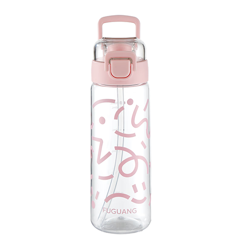 FUGUANG Children's Straw Cup Summer High-Value Tritan Plastic Water Bottle Large Capacity Student Sports Water Bottle