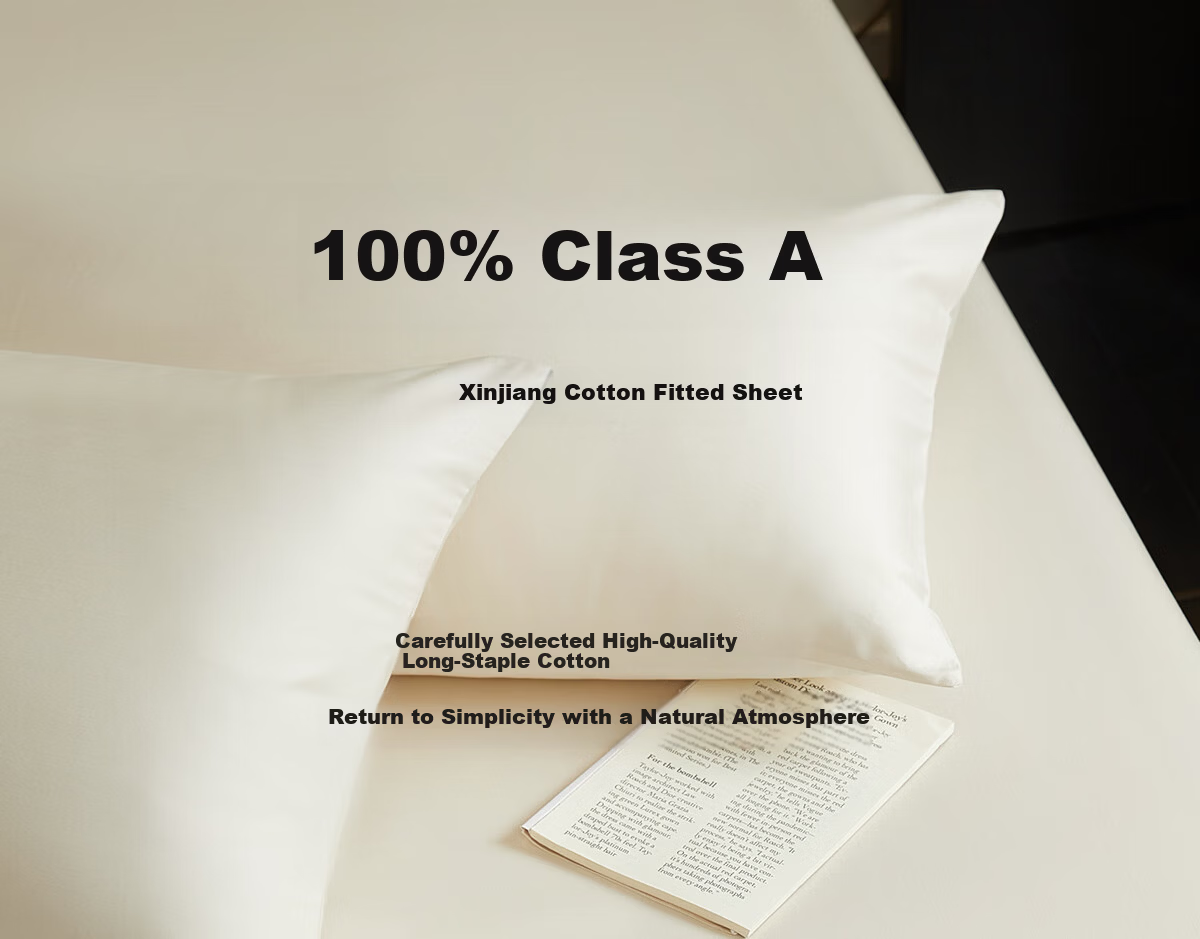 MIDO HOUSE Mingdu 60-Count Washed Cotton Fitted Sheet Single Piece Pure Cotton All-Season Double/Single 180*200+28cm Silver Gray 2