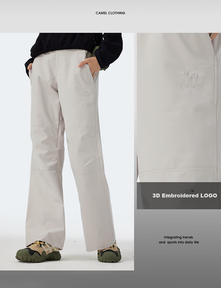 CAMEL Dilireba Edition Women's Softshell Pants 2025 New Outdoor Windproof Water-Repellent Breathable Trousers 6001 16