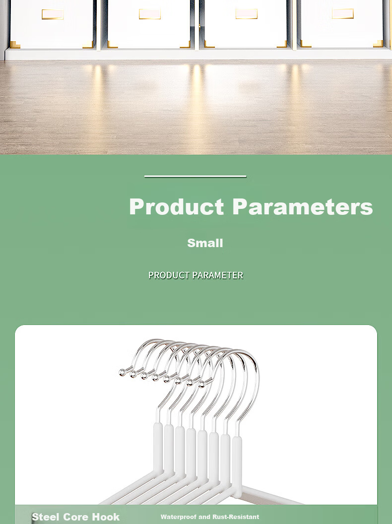 Grace Non-Slip No-Marking Clothes Hangers, Thickened and Widened Large Adult Household Clothes Hangers, 20-Pack 10
