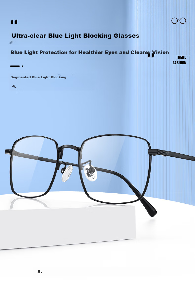 Ouna Blue Light Blocking Glasses Non-Prescription Anti-Radiation Eyewear for Phone and Computer Unisex (Jingcang) 1