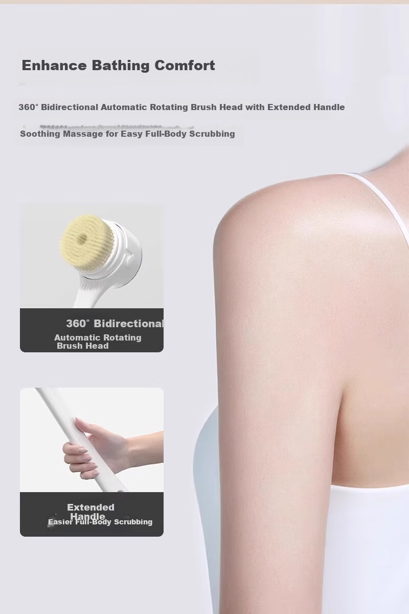Tingjian Shiguang Electric Bath Brush Automatic Back Scrubber Smart Exfoliating Machine with 5 Brush Heads 8