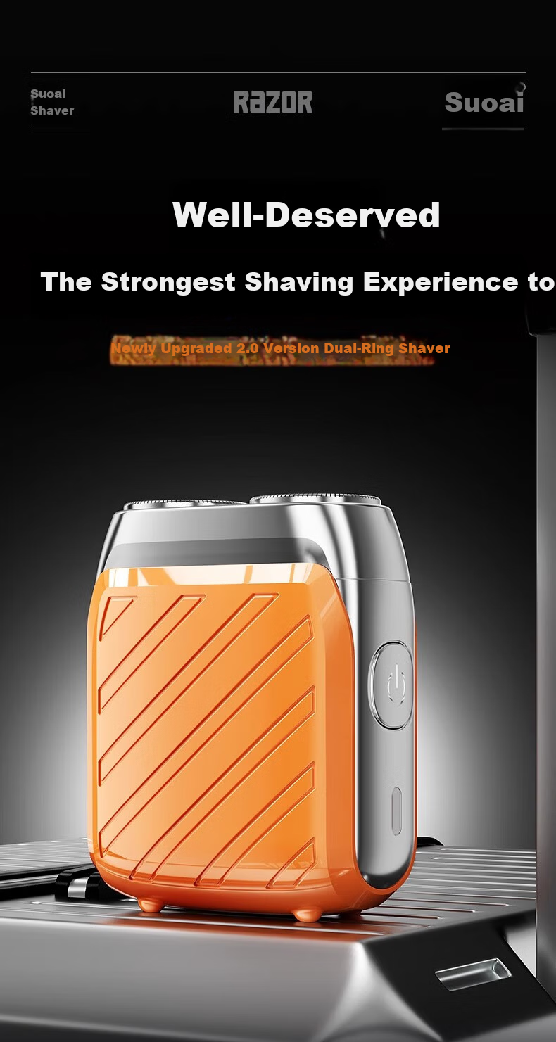 SOAIY Electric Shaver 2025 New Portable Smart Digital Display Mini Razor German Original Quality Travel Gift for Father’s Day and Boyfriend 520 2